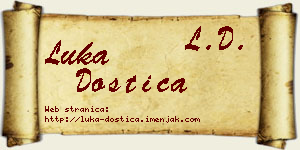 Luka Dostica vizit kartica